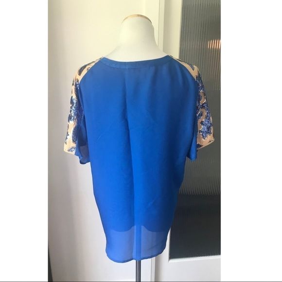 Tracy Reese for Target sequin shirt sleeve blouse - Picture 2 of 7